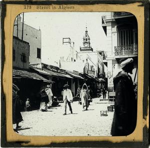 Primary view of object titled 'Glass Slide of Street in Algiers (Algeria)'.