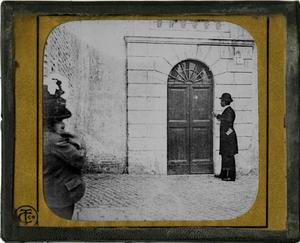 Primary view of object titled 'Glass Slide of St. Paul’s Prison (Rome, Italy)'.