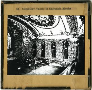 Glass Slide of Cemetery Vaults of Capuchin Monks (Rome, Italy)