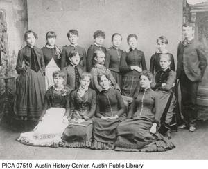 Primary view of object titled '1887 Graduating class of Austin High School'.