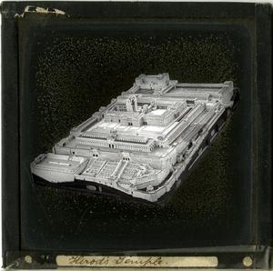 Primary view of object titled 'Glass Slide of Replica of Herod’s Temple'.