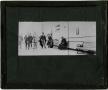 Photograph: Glass Slide of Men and Women Playing shuffleboard on a Ship