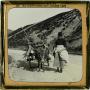 Primary view of Glass Slide of an Irishwoman and Donkey Cart
