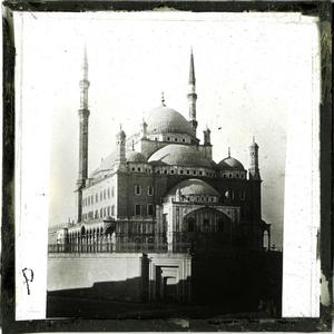 Primary view of object titled 'Glass slide of Mosque of Mohammed Ali Pasha (Cairo, Egypt)'.