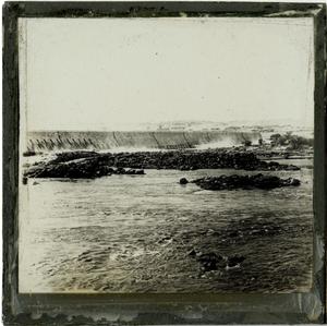 Glass Slide of Unidentified Shoreline and Barrier Wall