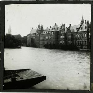 Primary view of object titled 'Glass Slide of Canal at Bruges (Belgium)'.