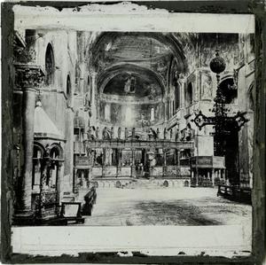 Glass Slide of Cathedral Interior
