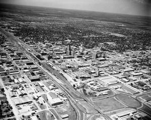 Aerial Photograph of Downtown Abilene, Texas (North 1st St. & Treadaway Blvd.)