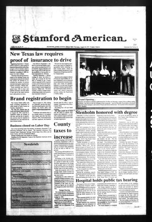 Stamford American (Stamford, Tex.), Vol. 70, No. 22, Ed. 1 Thursday, August 29, 1991