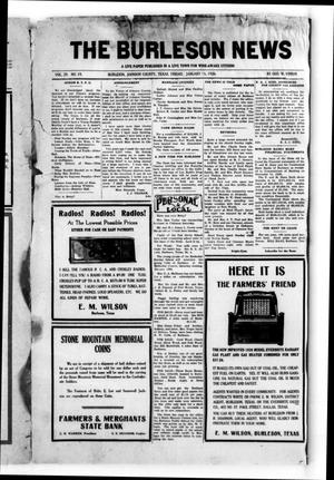 The Burleson News (Burleson, Tex.), Vol. 29, No. 19, Ed. 1 Friday, January 15, 1926