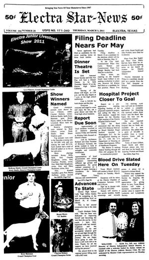 Electra Star-News (Electra, Tex.), Vol. 104, No. 28, Ed. 1 Thursday, March 3, 2011
