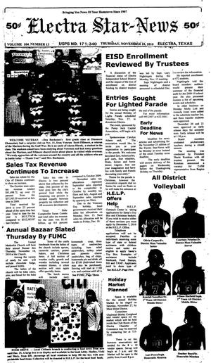 Electra Star-News (Electra, Tex.), Vol. 104, No. 13, Ed. 1 Thursday, November 18, 2010