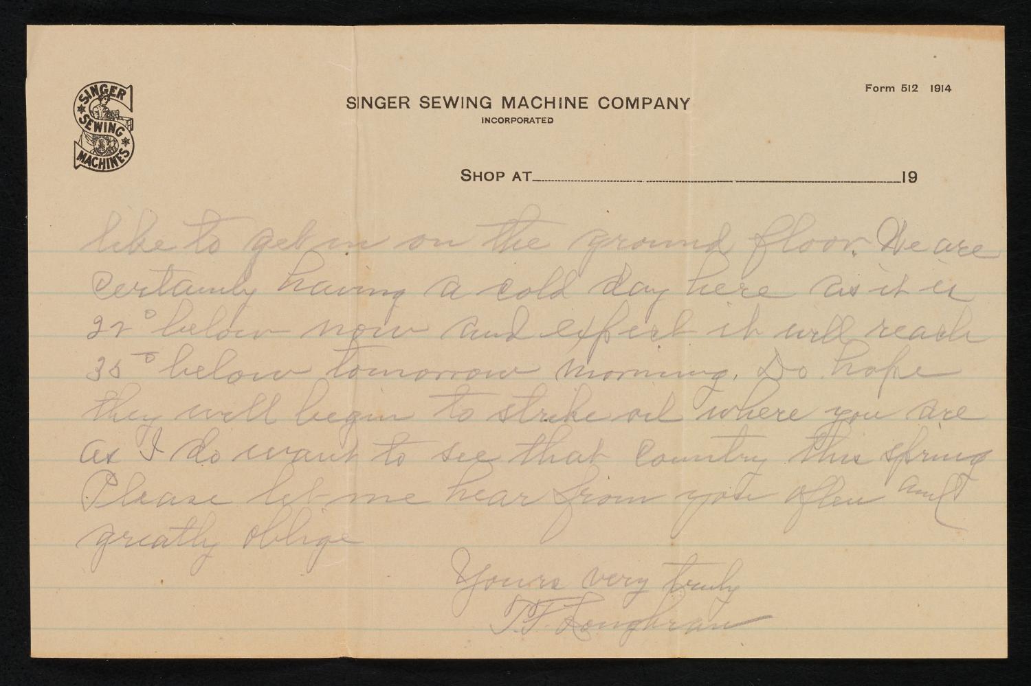 [Letter from T. F. Loughran to C. C. Cox, June 23, 1923]
                                                
                                                    [Sequence #]: 3 of 6
                                                