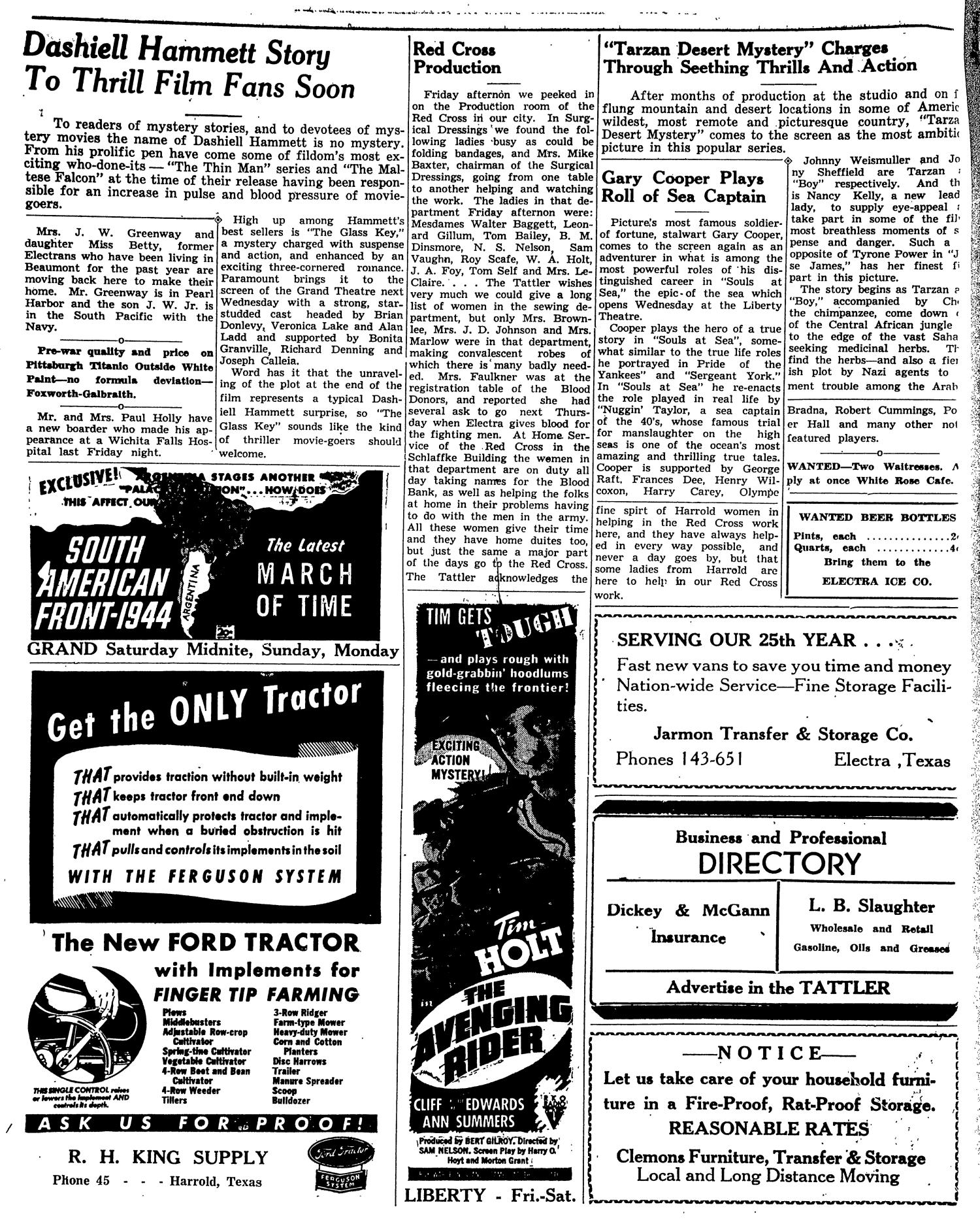 The Town Tattler (Electra, Tex.), Vol. 12, No. 41, Ed. 1 Monday, April 17, 1944
                                                
                                                    [Sequence #]: 3 of 4
                                                