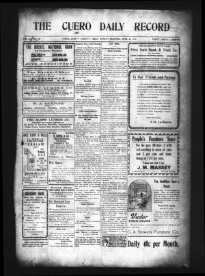 The Cuero Daily Record (Cuero, Tex.), Vol. 32, No. 98, Ed. 1 Sunday, April 24, 1910