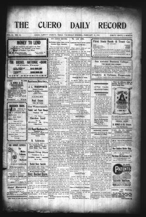 The Cuero Daily Record (Cuero, Tex.), Vol. 32, No. 35, Ed. 1 Thursday, February 10, 1910