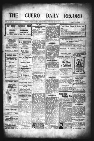 The Cuero Daily Record (Cuero, Tex.), Vol. 32, No. 42, Ed. 1 Friday, February 18, 1910
