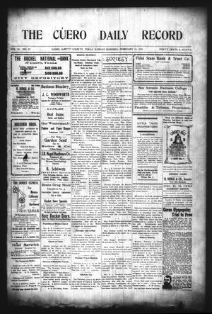 The Cuero Daily Record (Cuero, Tex.), Vol. 32, No. 37, Ed. 1 Sunday, February 13, 1910