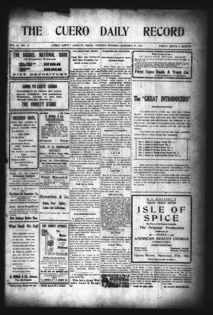 The Cuero Daily Record (Cuero, Tex.), Vol. 32, No. 21, Ed. 1 Tuesday, January 25, 1910