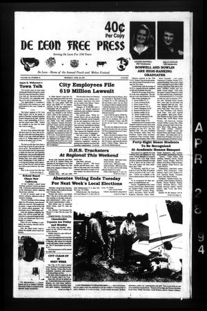 De Leon Free Press (De Leon, Tex.), Vol. 104, No. 44, Ed. 1 Thursday, April 28, 1994