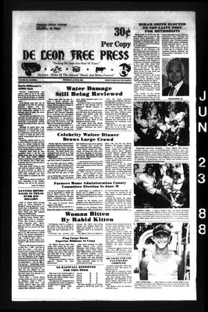 Primary view of object titled 'De Leon Free Press (De Leon, Tex.), Vol. 102, No. 4, Ed. 1 Thursday, June 23, 1988'.