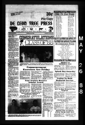 Primary view of object titled 'De Leon Free Press (De Leon, Tex.), Vol. 101, No. 52, Ed. 1 Thursday, May 26, 1988'.