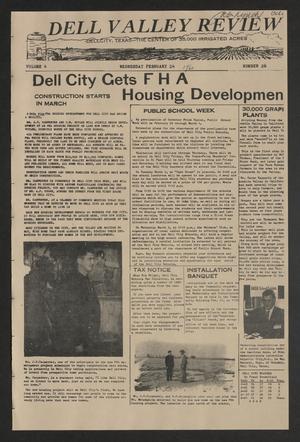 Primary view of object titled 'Dell Valley Review (Dell City, Tex.), Vol. 4, No. 26, Ed. 1 Wednesday, February 24, 1960'.