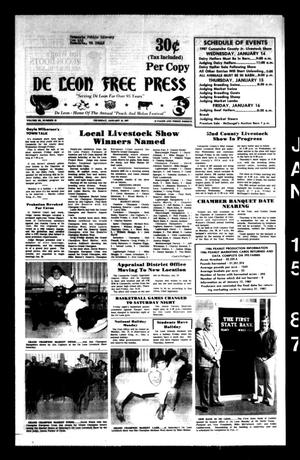 Primary view of object titled 'De Leon Free Press (De Leon, Tex.), Vol. 101, No. 33, Ed. 1 Thursday, January 15, 1987'.