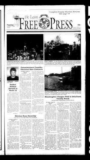 De Leon Free Press (De Leon, Tex.), Vol. 118, No. 20, Ed. 1 Thursday, November 13, 2008