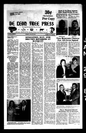 Primary view of object titled 'De Leon Free Press (De Leon, Tex.), Vol. 101, No. 35, Ed. 1 Thursday, January 29, 1987'.