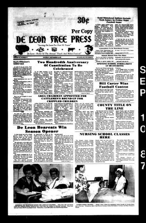 De Leon Free Press (De Leon, Tex.), Vol. 101, No. 15, Ed. 1 Thursday, September 10, 1987