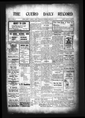 The Cuero Daily Record (Cuero, Tex.), Vol. 32, No. 47, Ed. 1 Thursday, February 24, 1910