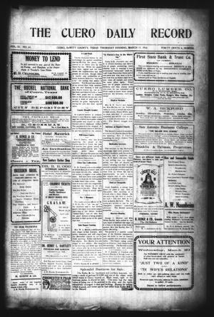 The Cuero Daily Record (Cuero, Tex.), Vol. 32, No. 65, Ed. 1 Thursday, March 17, 1910