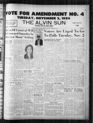 The Alvin Sun (Alvin, Tex.), Vol. 65, No. 11, Ed. 1 Thursday, October 28, 1954