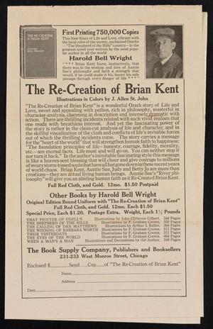 Primary view of object titled '[Advertisement for The Re-Creation of Brian Kent and Related Titles]'.