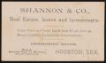 Text: [Shannon and Company Business Card]