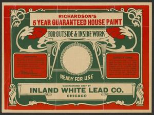 Primary view of object titled '[Richardson's House Paint Advertisement]'.