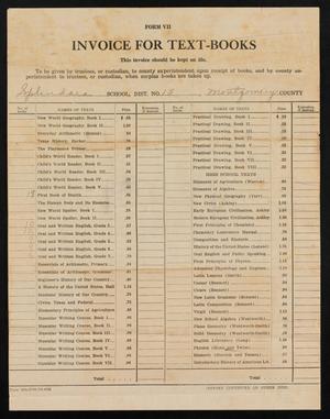 [Invoice for Free Textbooks to Splendora School, October 1, 1921]