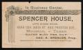 Thumbnail image of item number 1 in: '[Spencer House Business Card]'.