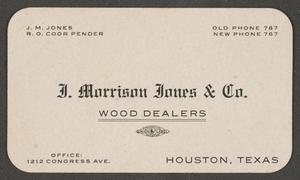 Primary view of [J. Morrison Jones and Company Business Card]