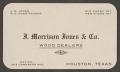Text: [J. Morrison Jones and Company Business Card]