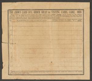 Primary view of [Crown Card Company Card Set and Order Form]