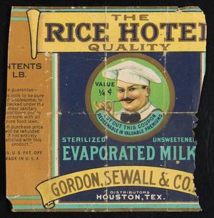 Primary view of object titled '[Rice Hotel Evaporated Milk Coupon]'.