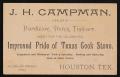 Thumbnail image of item number 1 in: '[J. H. Campman Business Card]'.