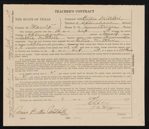 [Teacher's Contract Between Bettie Mitchell, Montgomery County District 15]