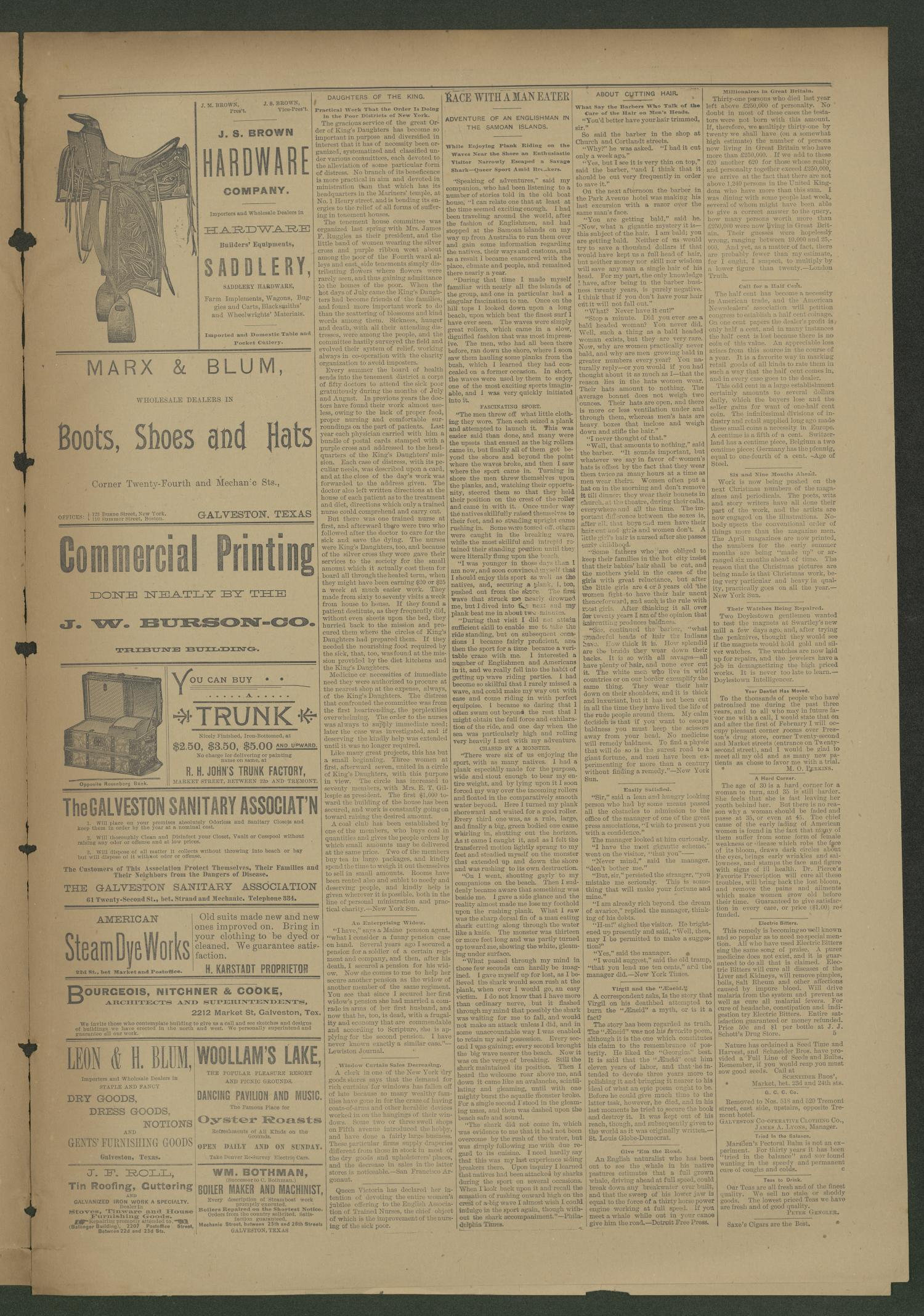 Evening Tribune. (Galveston, Tex.), Vol. 11, No. 113, Ed. 1 Friday, March 13, 1891
                                                
                                                    [Sequence #]: 3 of 8
                                                