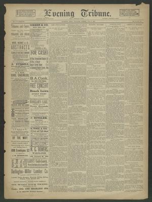 Primary view of object titled 'Evening Tribune. (Galveston, Tex.), Vol. 11, No. 183, Ed. 1 Wednesday, June 3, 1891'.