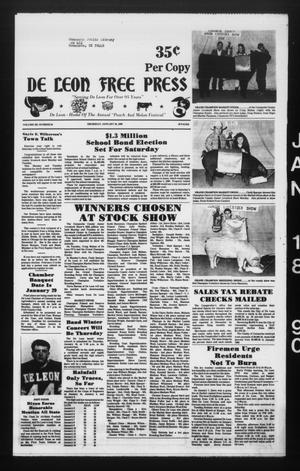 Primary view of object titled 'De Leon Free Press (De Leon, Tex.), Vol. 102, No. 34, Ed. 1 Thursday, January 18, 1990'.