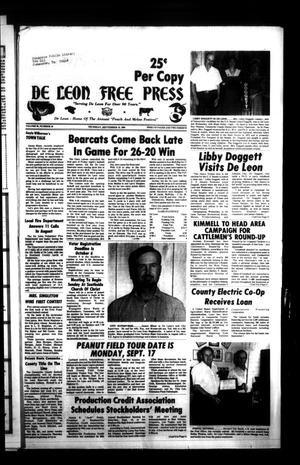 Primary view of object titled 'De Leon Free Press (De Leon, Tex.), Vol. 99, No. 15, Ed. 1 Thursday, September 13, 1984'.