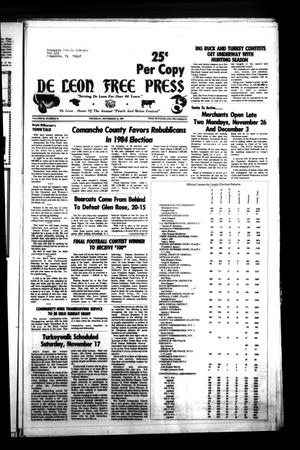De Leon Free Press (De Leon, Tex.), Vol. 99, No. 24, Ed. 1 Thursday, November 15, 1984
